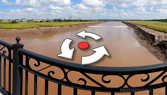 Tidal bore seen from Gunningsville Bridge